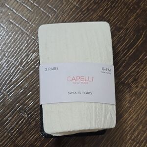 Capelli New York Sweater Tights 2-Pairs 0-6 Months